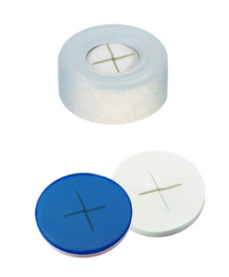 Immagine di PE Snap Ring cap transparent 6 mm centre hole, soft version, Silicone/PTFE with cross-slit