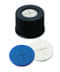 Immagine di Polypropylene Screw Cap black, 8.5 mm centre hole, Silicone/PTFE with cross-slit