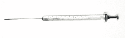 Immagine di Syringe; 10 µl; gas tight;fixed needle;23G;50mm needle length;cone tip;TEF