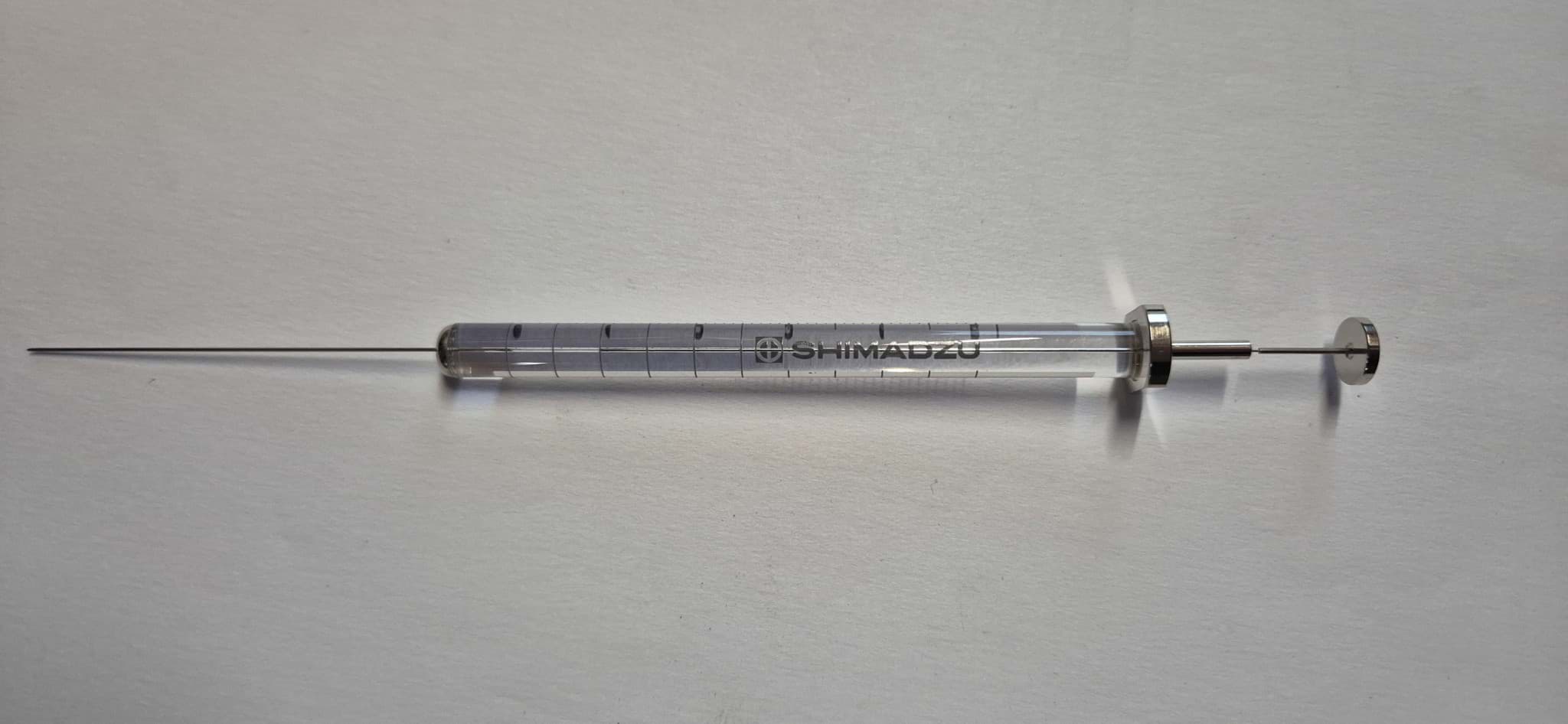 Immagine di Syringe; 100 µl;gas tight;fixed needle;25G;50mm needle length;beveled tip;PTFE plunger